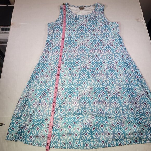 Chicos Sleeveless Summer Lightweight Geometric Print A-Line Dress Size 1/M - Picture 5 of 6